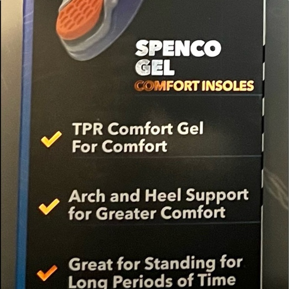 NWT Spenco Round Control Medium Arch Support Large Mens 10-11.5 / Womens 11-12.5